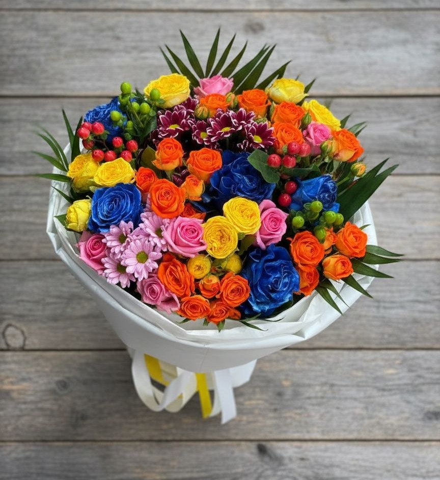 Букет цветов из: Розы и Хризантемы в Иваново