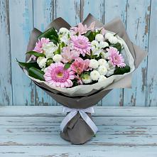 Букет цветов из:  Герберы, Альстромерии и Хризантемы в Иваново