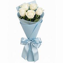 Букет 5 Белых роз Проуд в Иваново