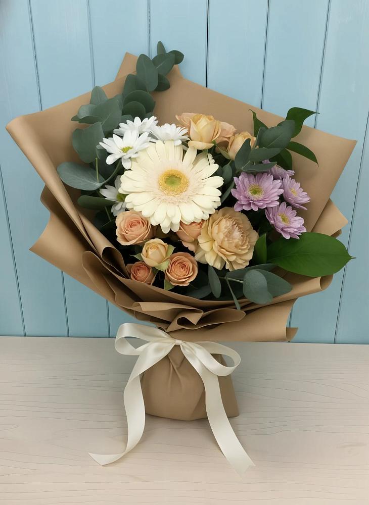 Букет цветов из: Герберы и Хризантемы в Иваново