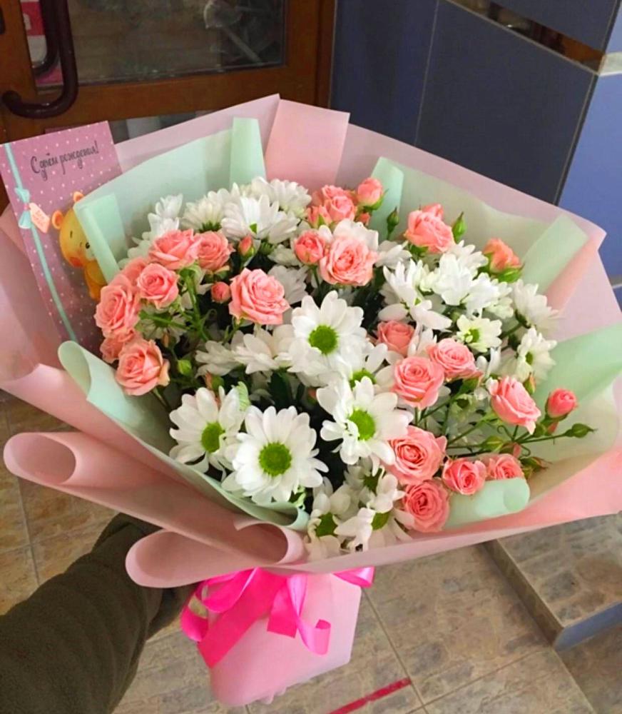 Букет цветов из: Розы и Хризантемы в Иваново