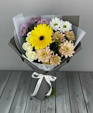 Букет цветов из:  Розы, Герберы и Хризантемы в Иваново