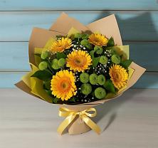 Букет цветов из:  Герберы и Хризантемы в Иваново