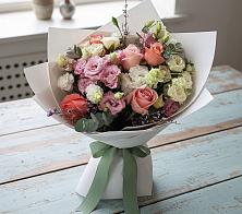 Букет цветов из:  Розы, Лизиантусы и Гвоздики #REPLACE_PRED# Иваново