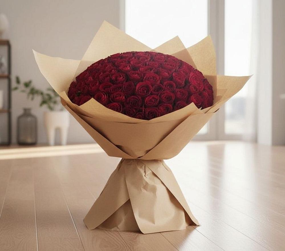Букет 101 Красная роза в Иваново