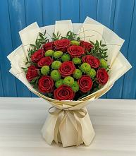 Букет цветов из:  Розы и Хризантемы #REPLACE_PRED# Иваново